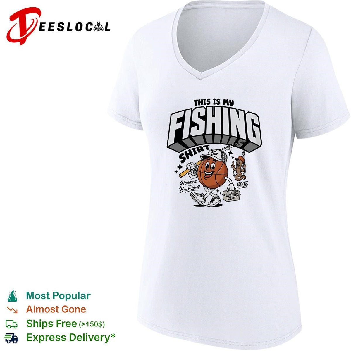 This is my fishing hooked on basketball shirt Unisex