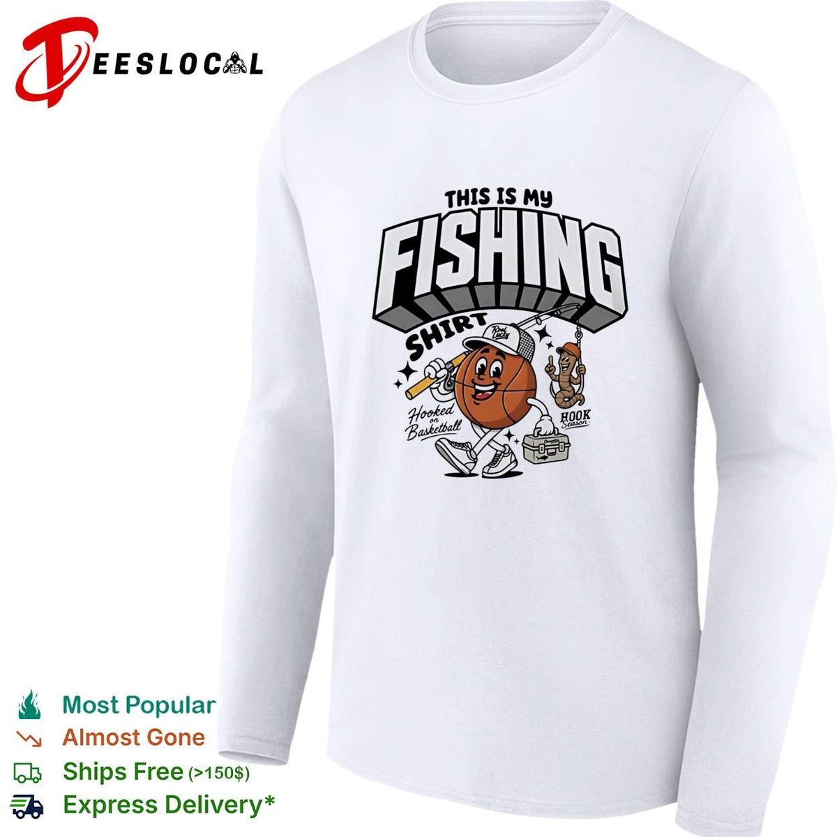 This is my fishing hooked on basketball shirt Unisex