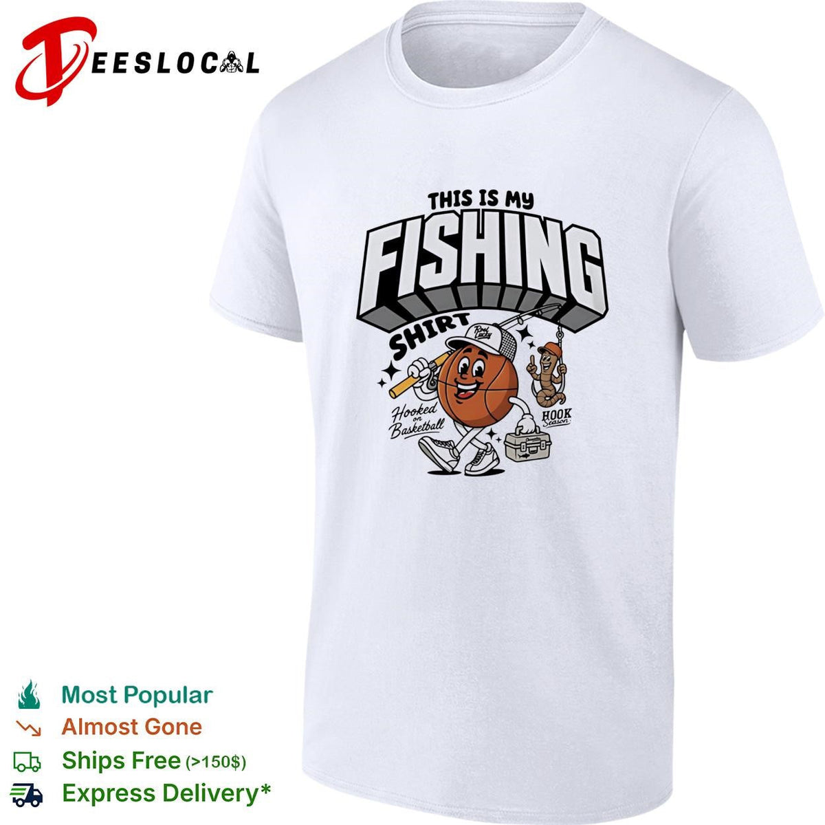 This is my fishing hooked on basketball shirt Unisex