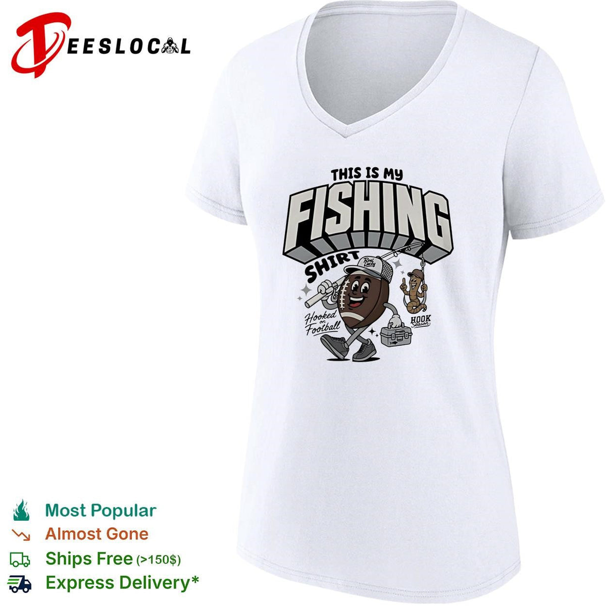 This is my fishing hooked on football shirt Unisex