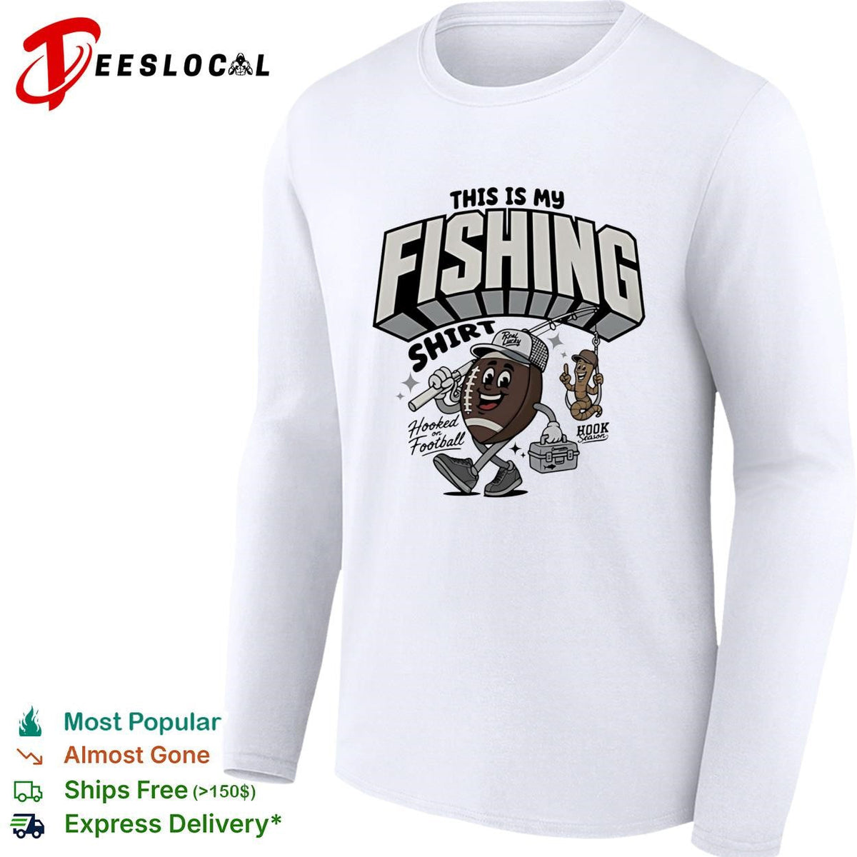This is my fishing hooked on football shirt Unisex