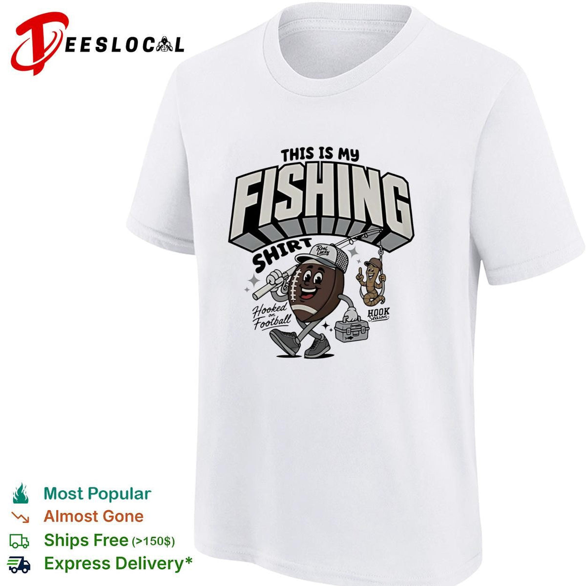 This is my fishing hooked on football shirt Unisex