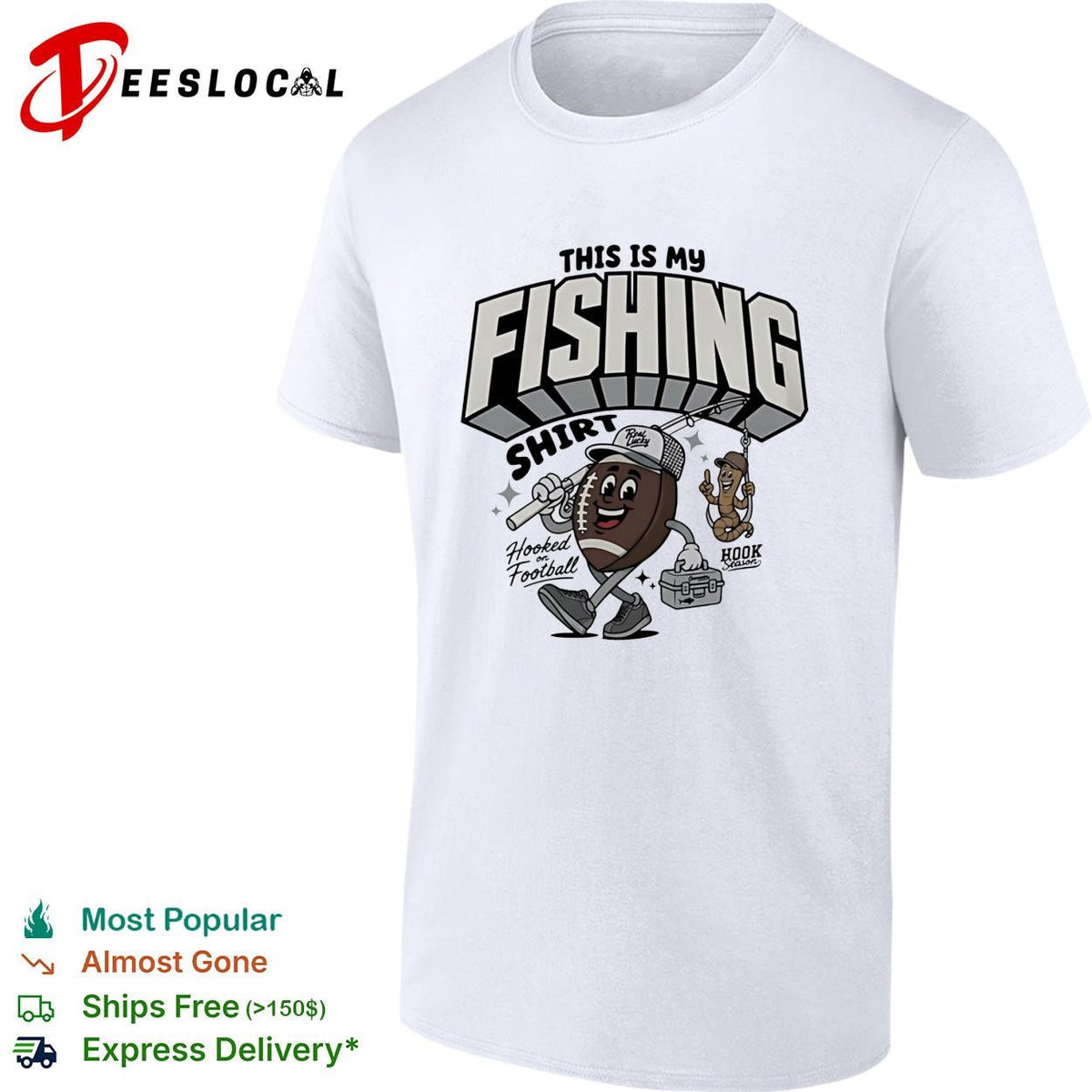 This is my fishing hooked on football shirt Unisex