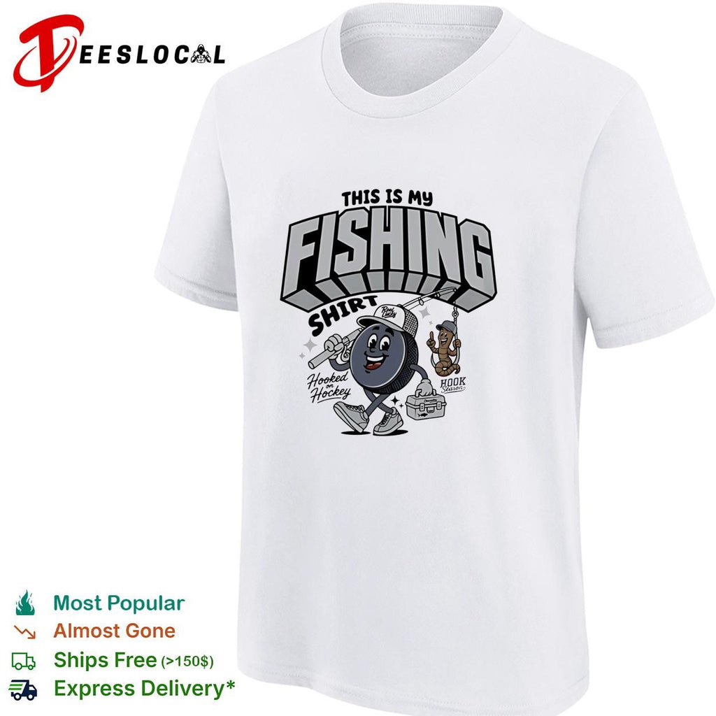 This is my fishing hooked on hockey shirt Unisex