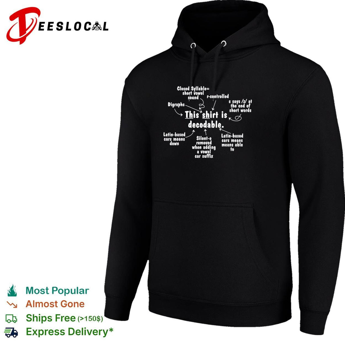 This shirt is decodable phonics teacher diagram funny shirt Unisex