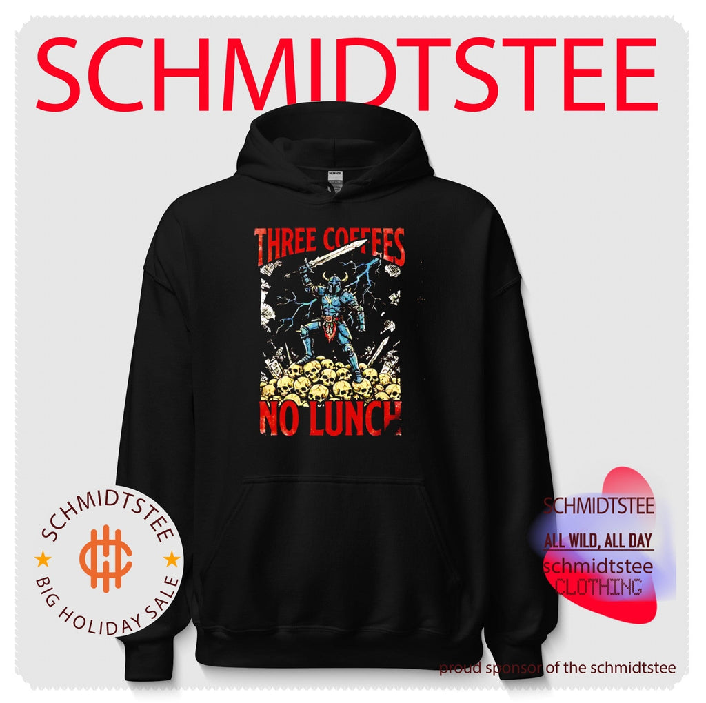 Three Coffees No Lunch caffeine addict warrior shirt Unisex