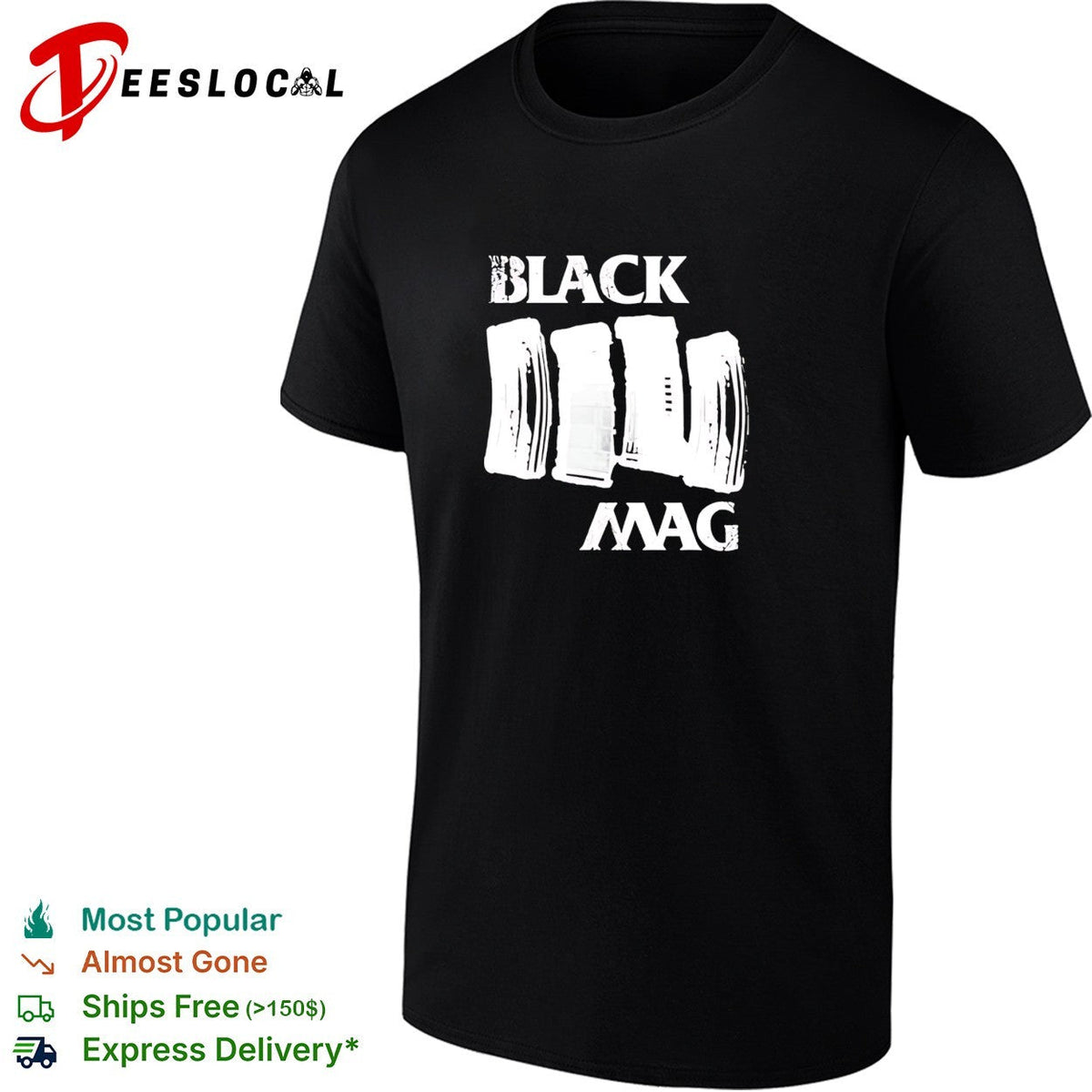 Three rifle magazines bold text gun rights statement shirt Unisex