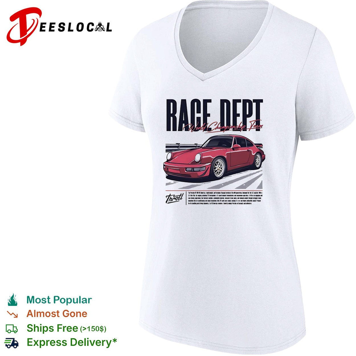 Throtl Race Dept Porsche 911 World Championship Team graphic shirt Unisex