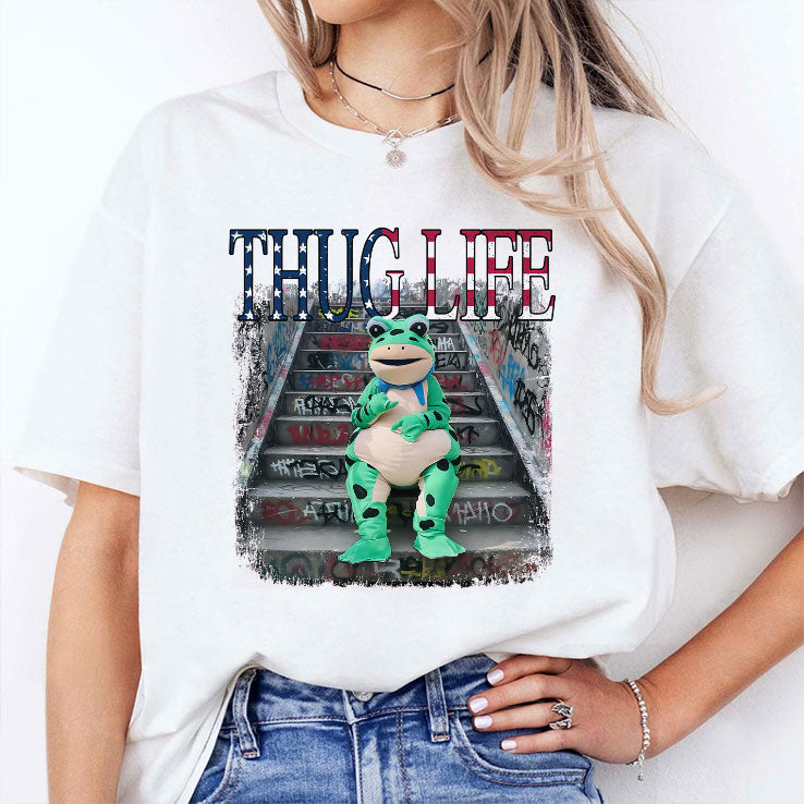 Thug Life Portland Frog Protest T Shirt Unisex
