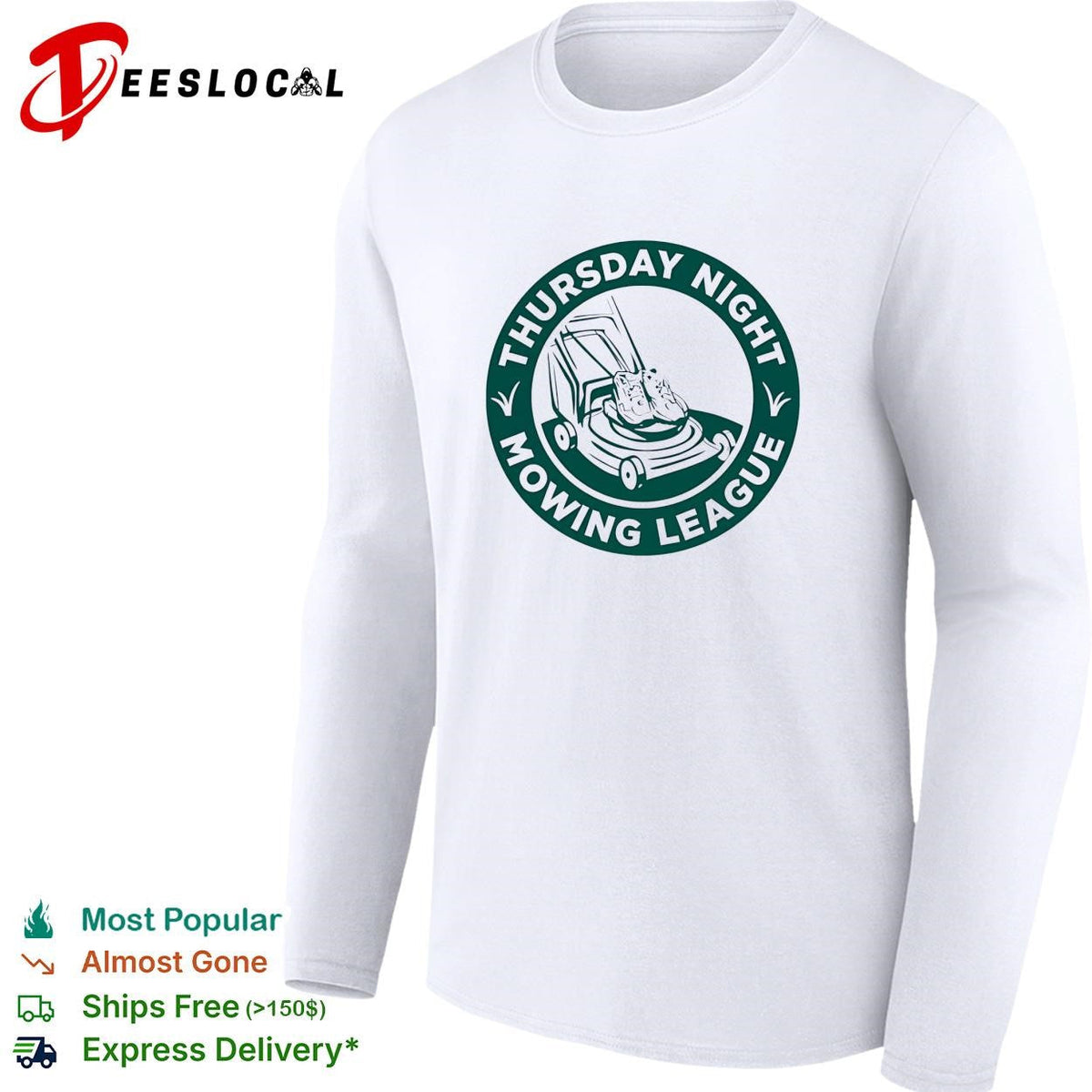 Thursday night mowing league lawnmower badge shirt Unisex
