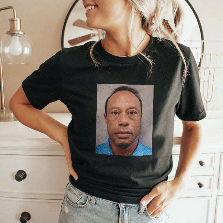 Tiger Woods Mugshot 2026 Tee Shirt Unisex