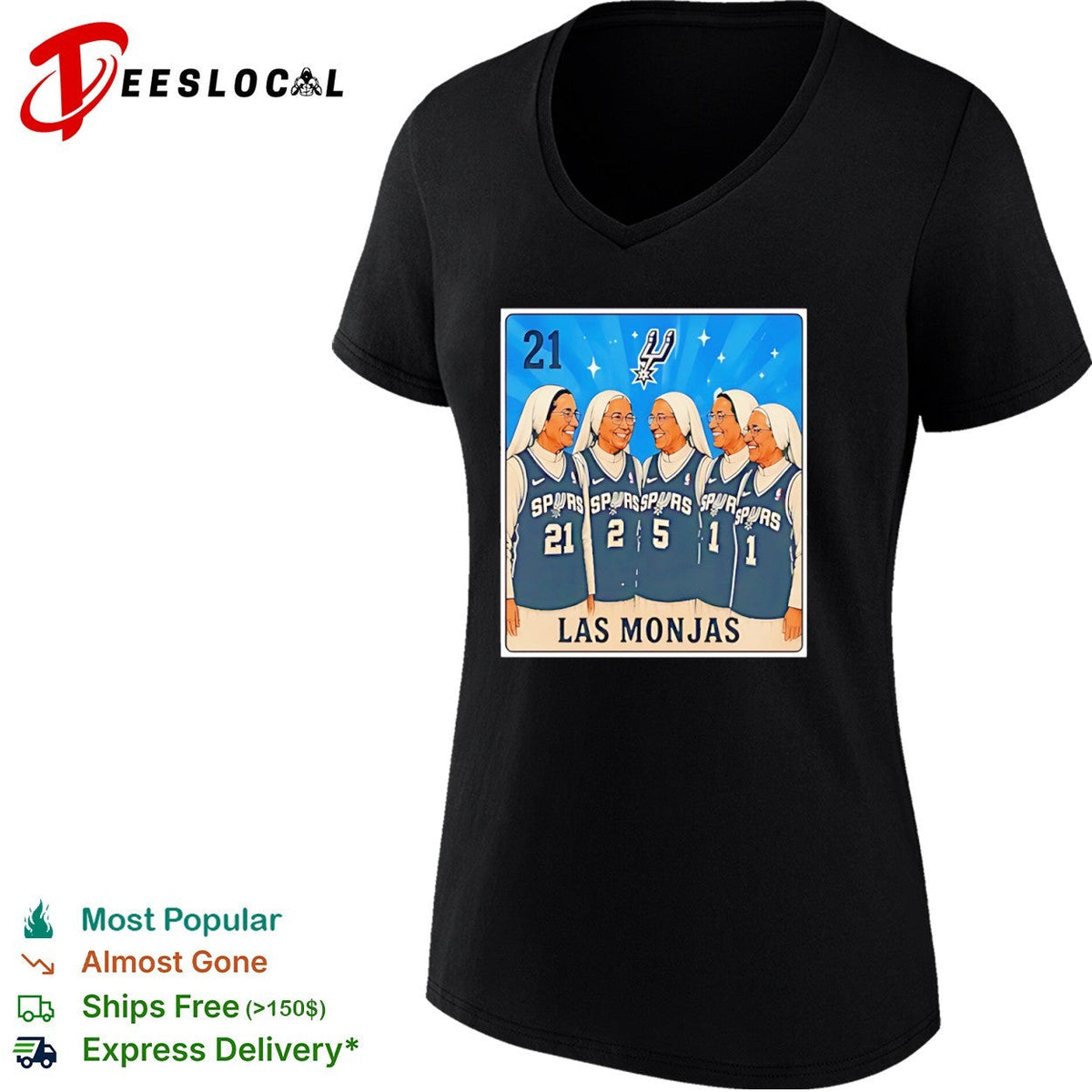 Tim Duncan San Antonio Spurs NBA Loteria Las Monjas legends shirt Unisex