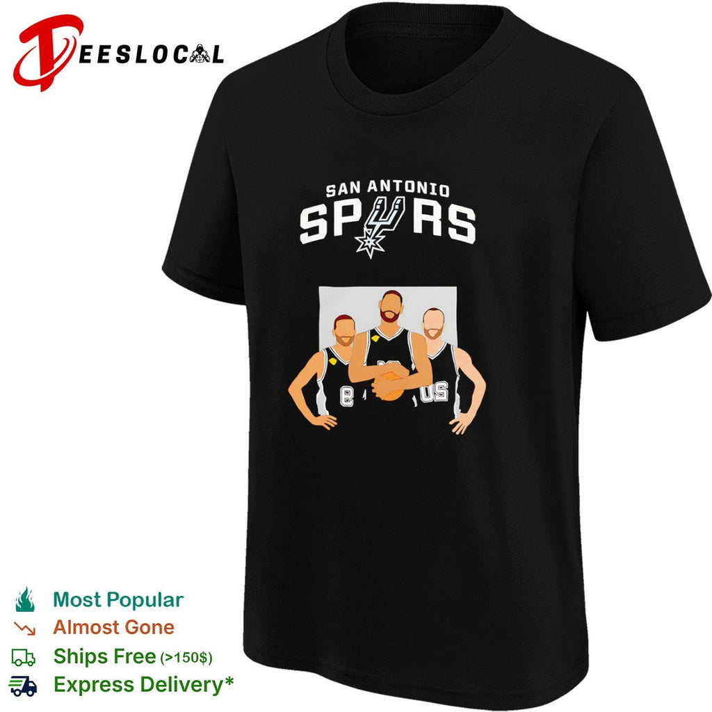 Tim Duncan Tony Parker Manu Ginobili San Antonio Spurs NBA San Antonio Spurs shirt Unisex