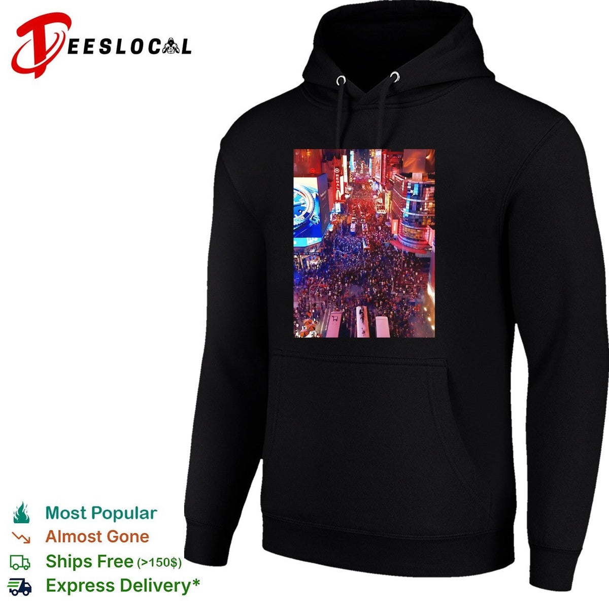 Times Square New York City massive crowd celebration night photo art shirt Unisex
