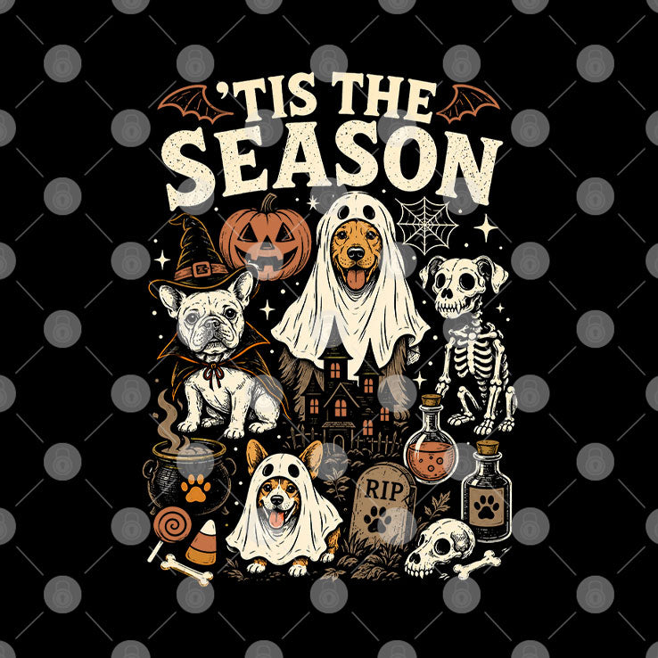 Tis The Season Halloween Dog T Shirt