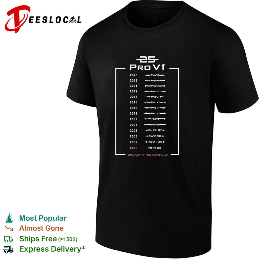 Titleist Pro V1 25 Years Evolution Ball Plant 3 New Bedford MA Anniversary shirt Unisex