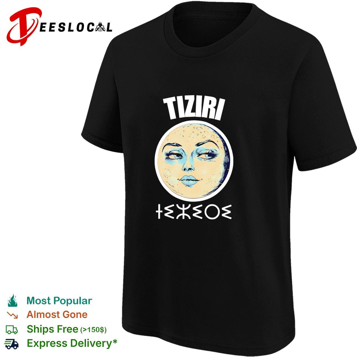 Tiziri moon face Amazigh Berber cultural art shirt Unisex