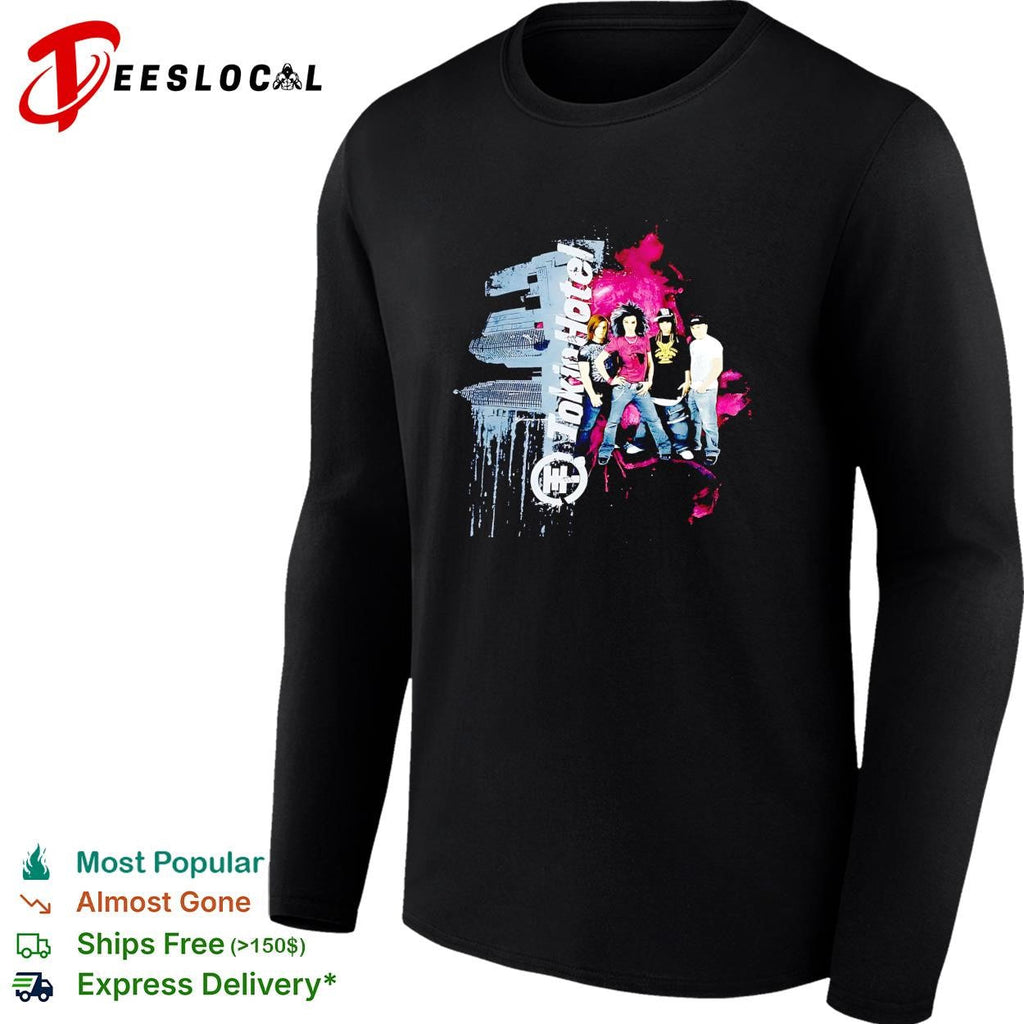 Tokio Hotel band group portrait pink paint splatter background graphic shirt Unisex