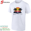 Toledo Mud Hens coconut trees with sunset retro shirt Unisex