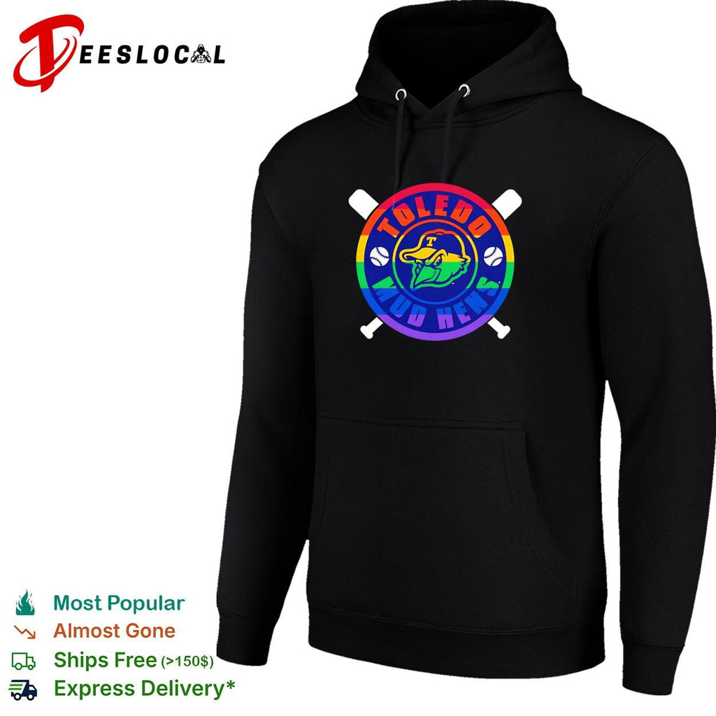 Toledo Mud Hens pride rainbow logo crossed baseball bats and balls graphic shirt Unisex
