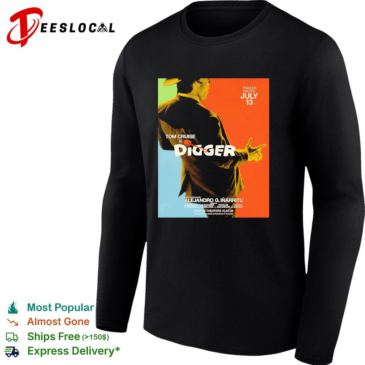 Tom Cruise Digger pointing finger movie poster shirt Unisex
