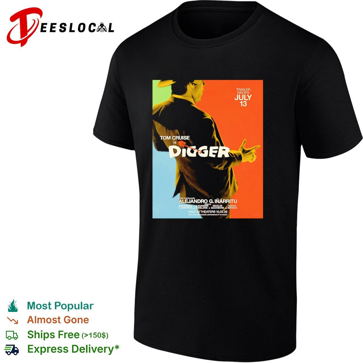 Tom Cruise Digger pointing finger movie poster shirt Unisex