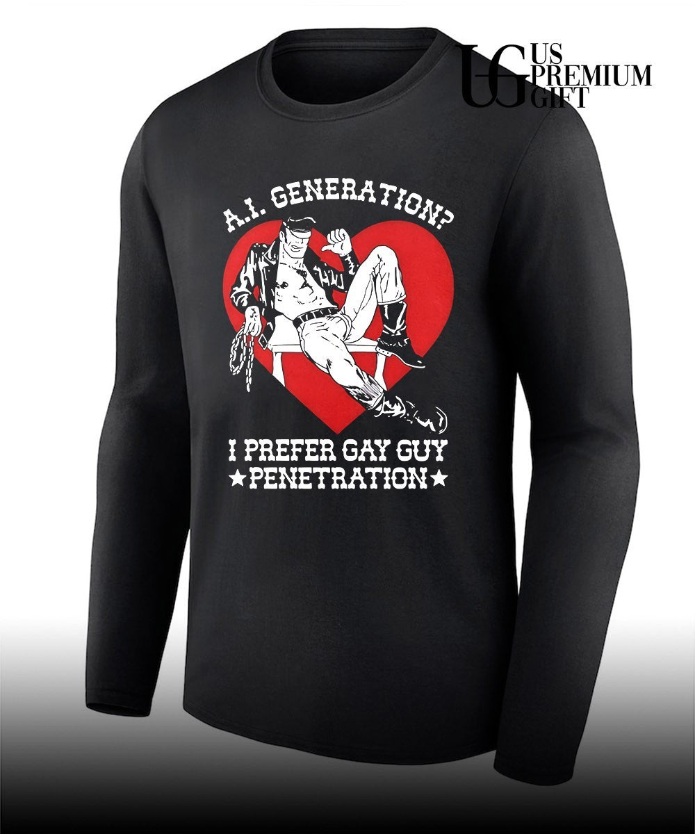 Tom of Finland Leather Man AI Generation I Prefer Gay Guy Penetration shirt Unisex