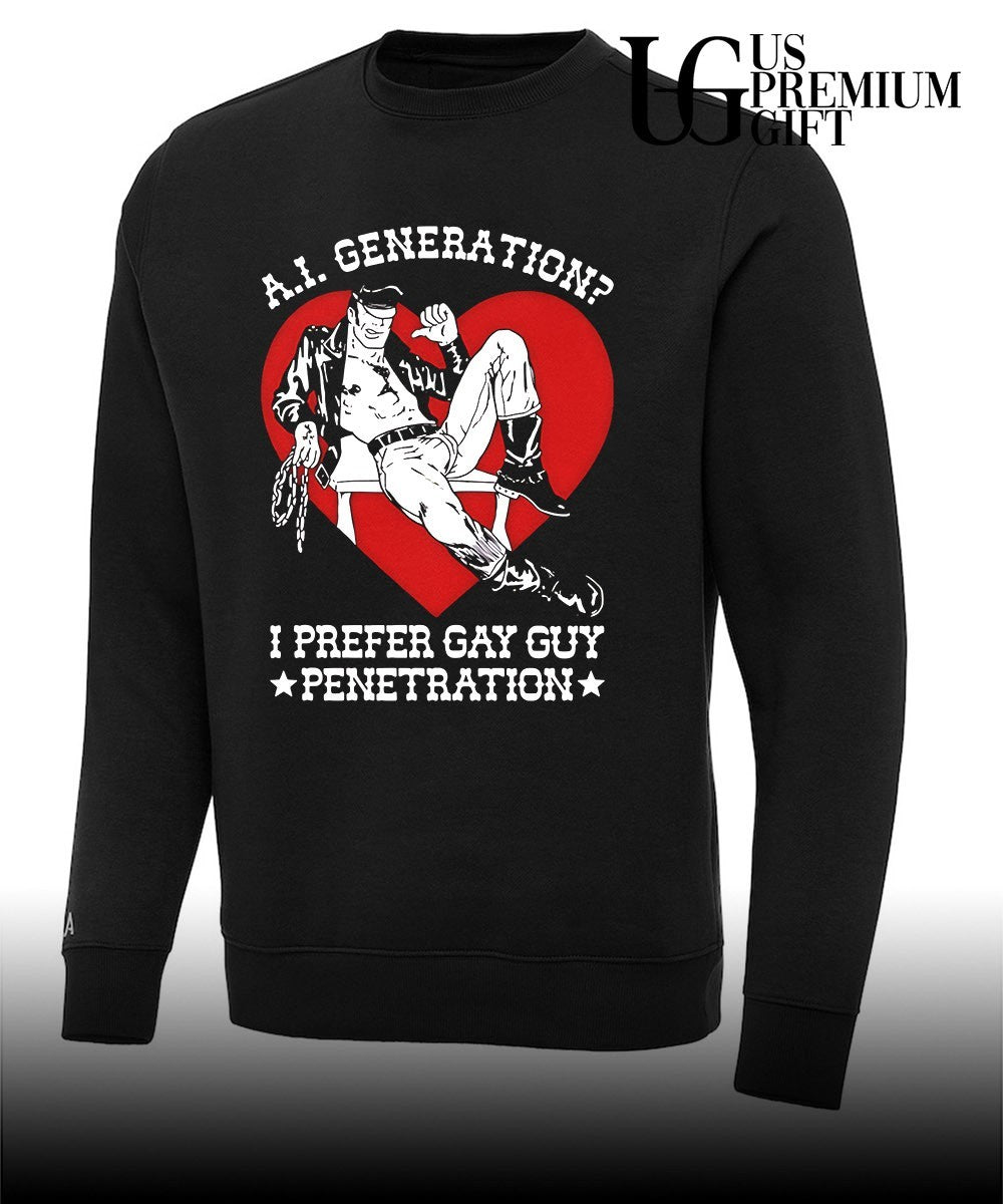 Tom of Finland Leather Man AI Generation I Prefer Gay Guy Penetration shirt Unisex