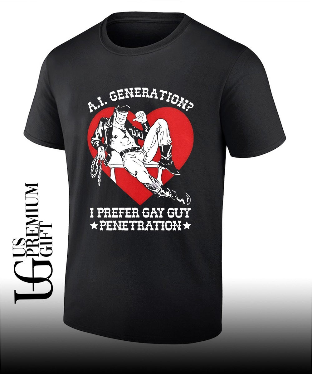 Tom of Finland Leather Man AI Generation I Prefer Gay Guy Penetration shirt Unisex