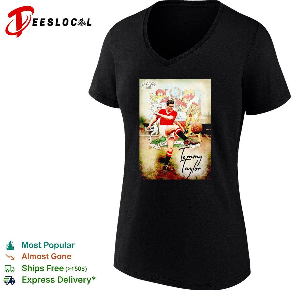 Tommy Taylor Manchester United Conc and Labore United Arts Signature Print shirt Unisex