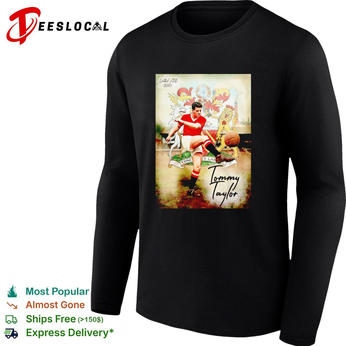 Tommy Taylor Manchester United Conc and Labore United Arts Signature Print shirt Unisex