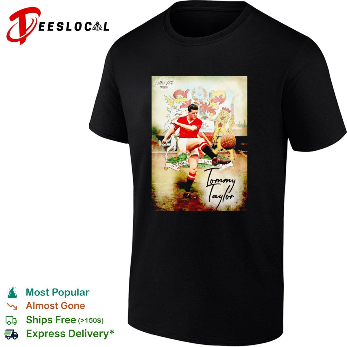 Tommy Taylor Manchester United Conc and Labore United Arts Signature Print shirt Unisex