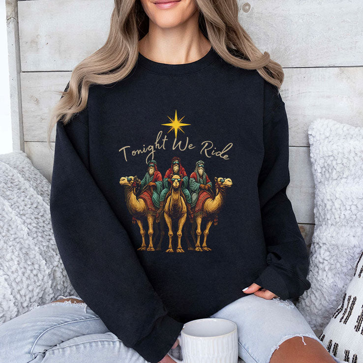 Tonight We Ride Three Wise Men Christmas Nativity T Shirt Unisex