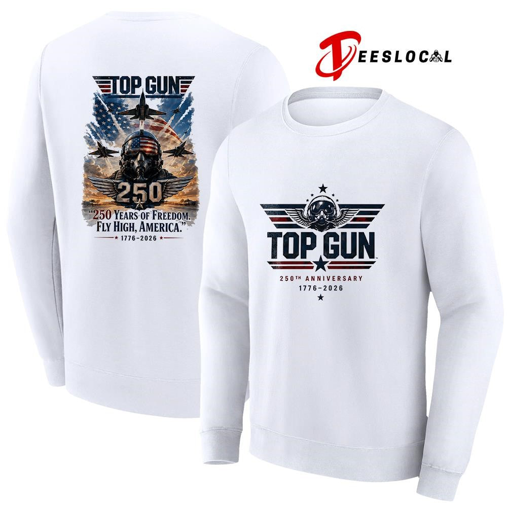 Gun 250 years anniversary of freedom fly high America graphic shirt Unisex