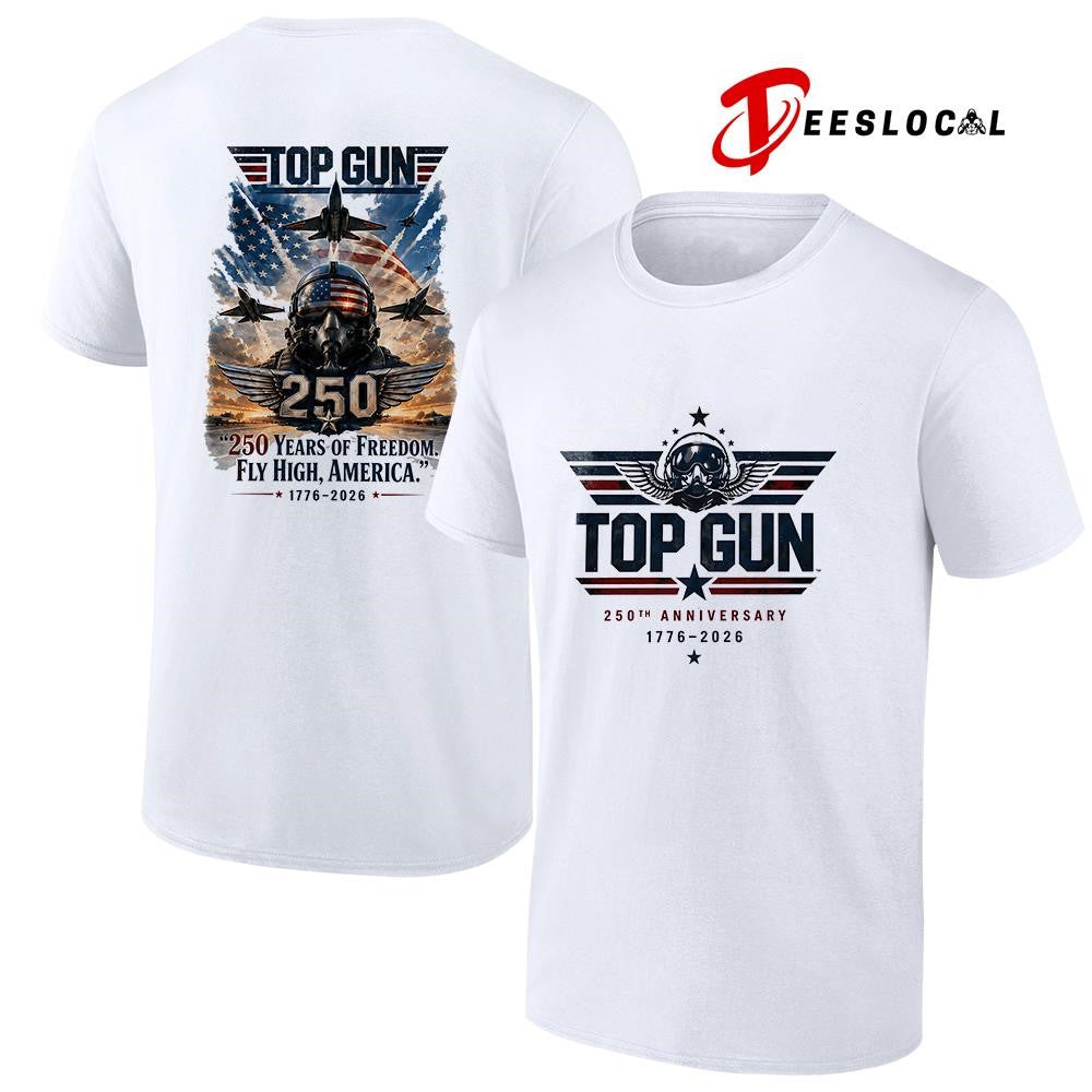 Gun 250 years anniversary of freedom fly high America graphic shirt Unisex