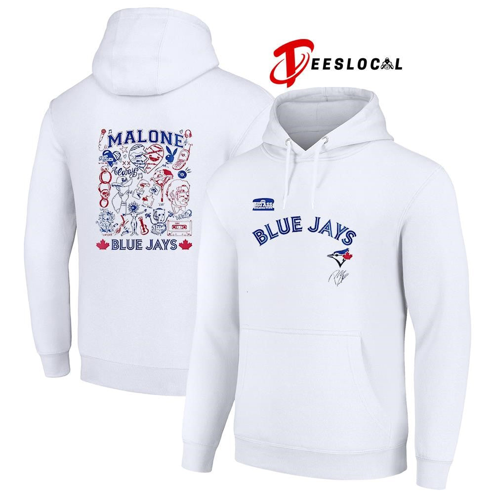 Toronto Blue Jays x Post Malone The Big Ass Stadium tour graphic signature shirt Unisex