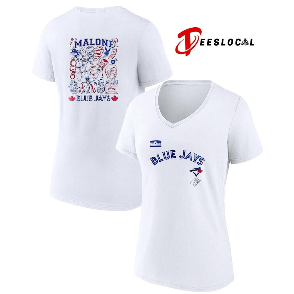 Toronto Blue Jays x Post Malone The Big Ass Stadium tour graphic signature shirt Unisex