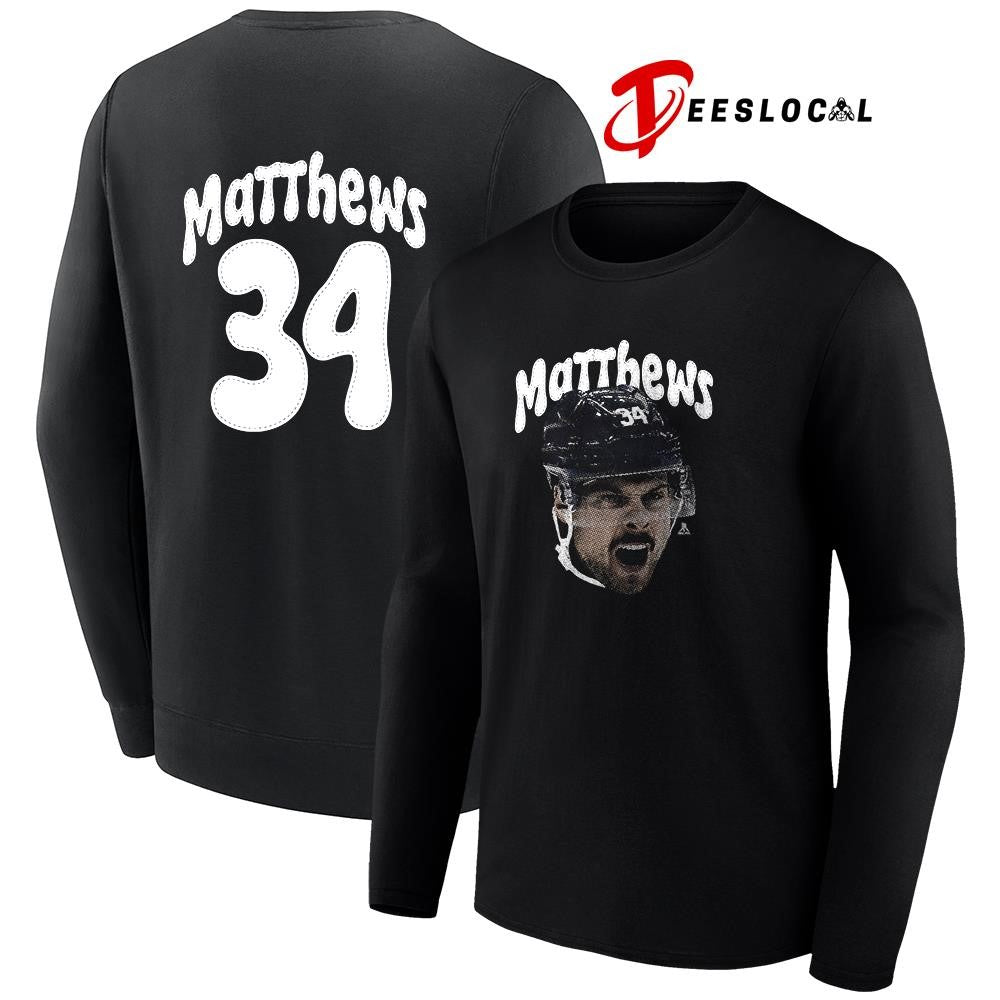 Toronto Maple Leafs Auston Matthews portrait name and number shirt Unisex