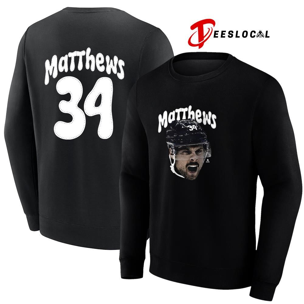 Toronto Maple Leafs Auston Matthews portrait name and number shirt Unisex