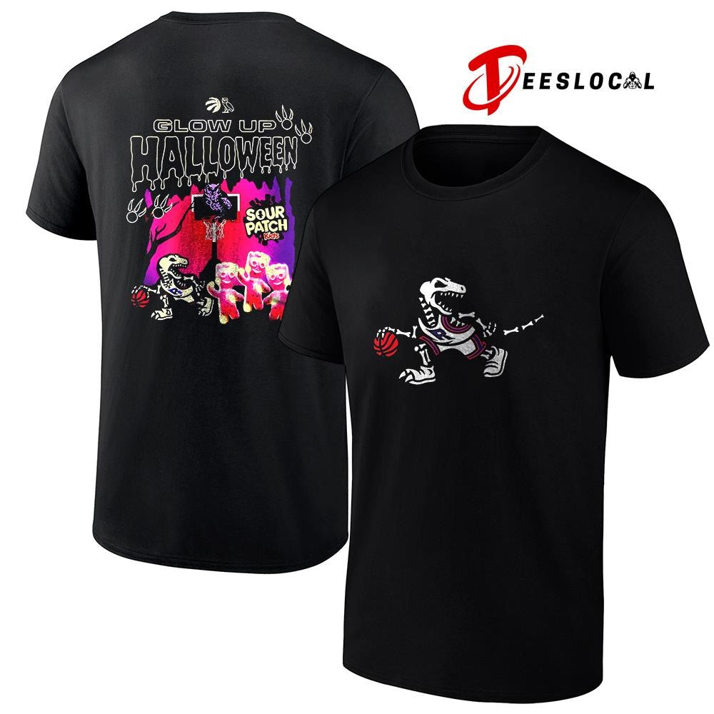 Toronto Raptors x Sour Patch Halloween Glow Up for Spooky season graphic shirt Unisex