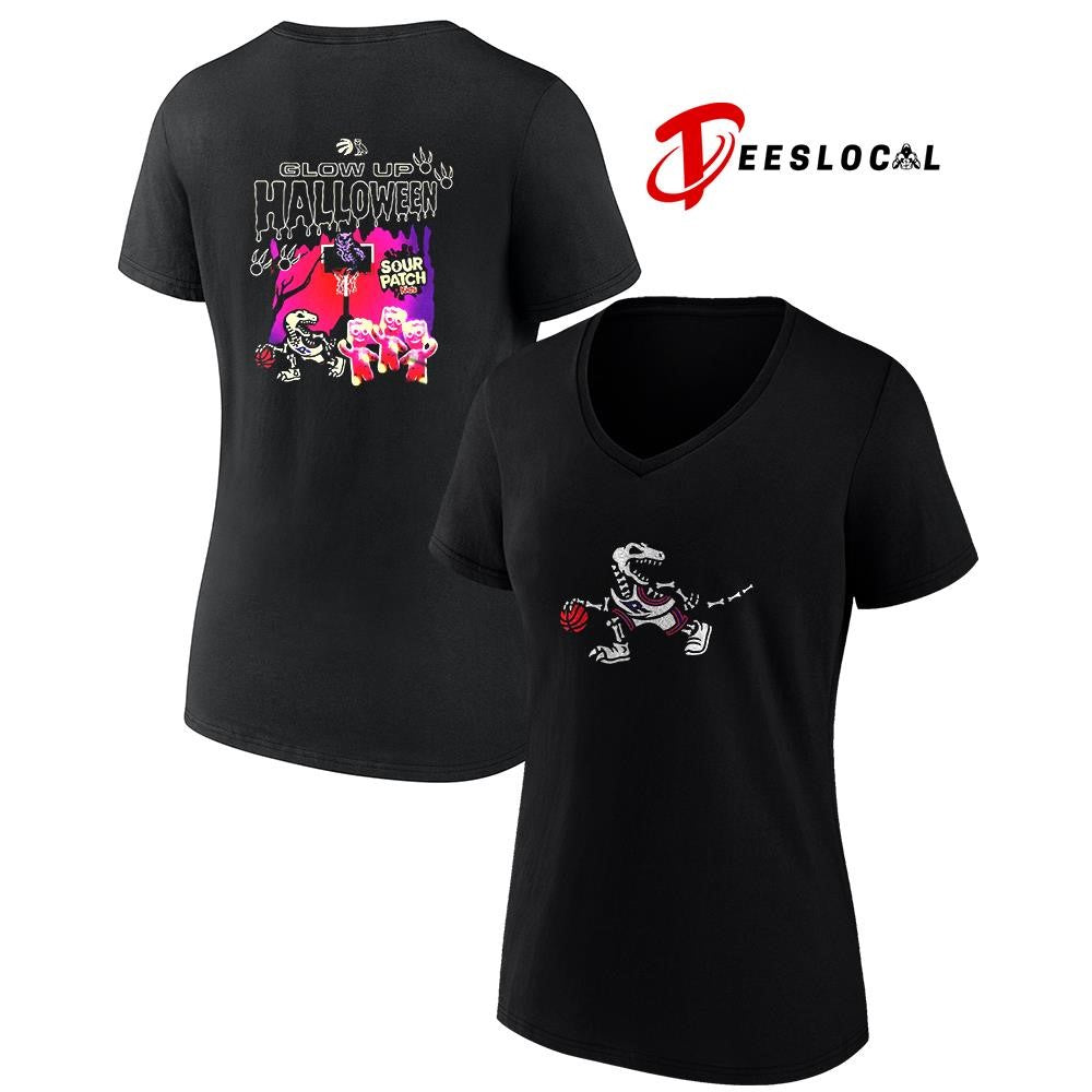 Toronto Raptors x Sour Patch Halloween Glow Up for Spooky season graphic shirt Unisex