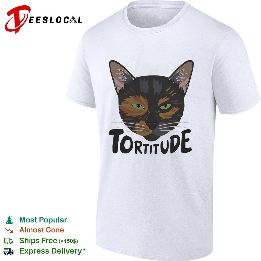 Tortitude Tortoiseshell Cat Face Portrait Animal Pet Lover Shirt Unisex