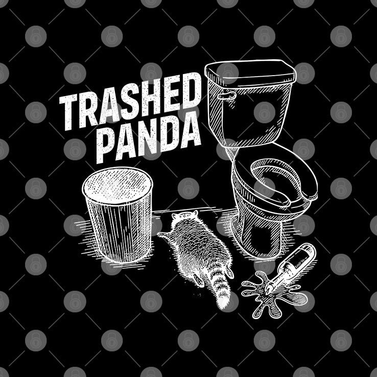Trashed Panda Funny Drunk Racoon T Shirt Unisex