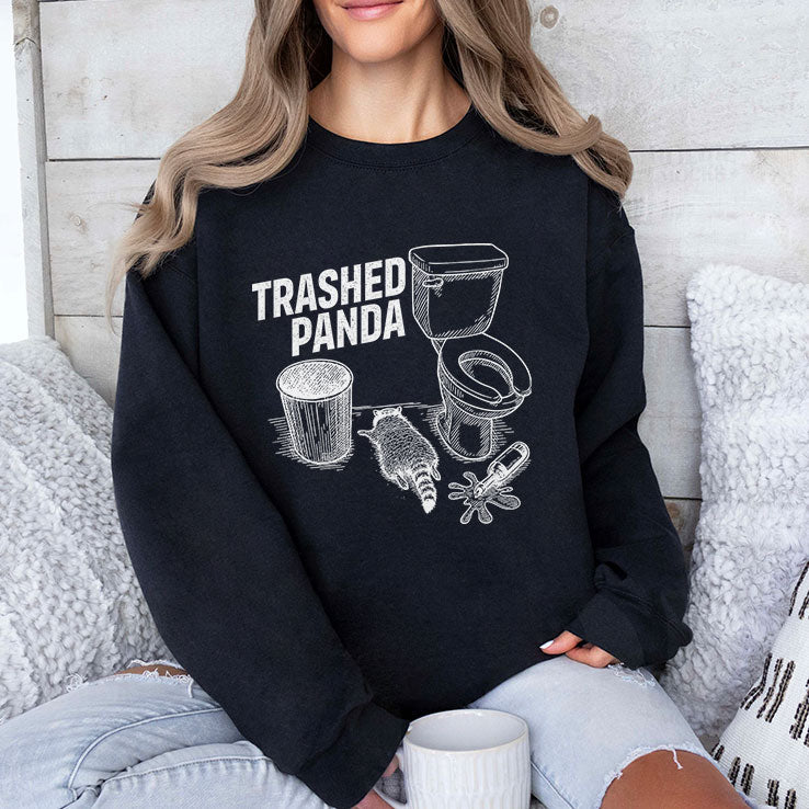 Trashed Panda Funny Drunk Racoon T Shirt Unisex