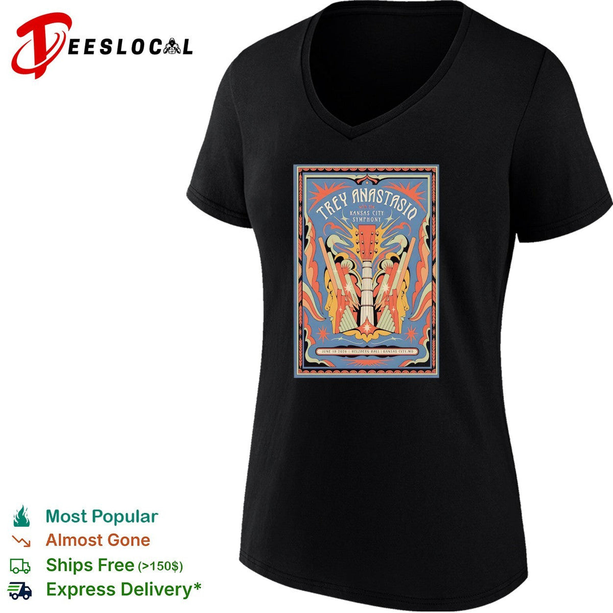 Trey Anastasio Kansas City Symphony concert poster art shirt Unisex