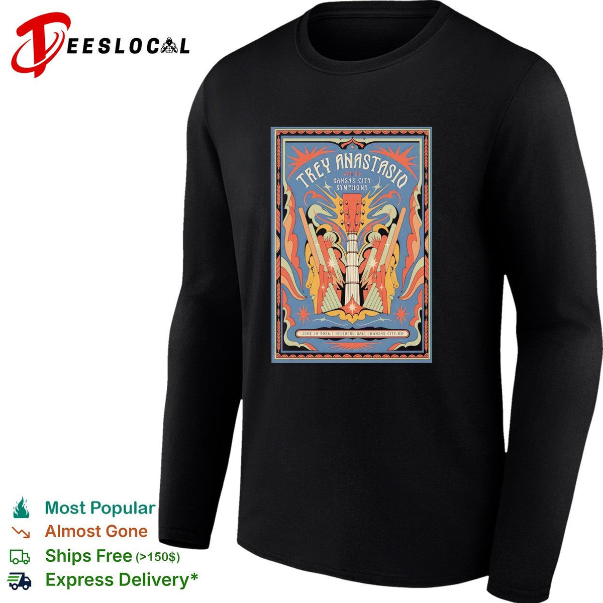 Trey Anastasio Kansas City Symphony concert poster art shirt Unisex