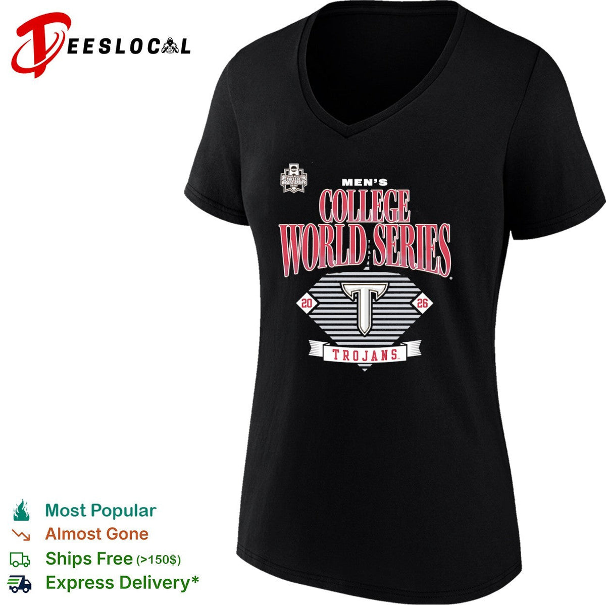 Trojans 2026 Men_s College World Series Omaha NCAA Baseball Championship Team shirt Unisex