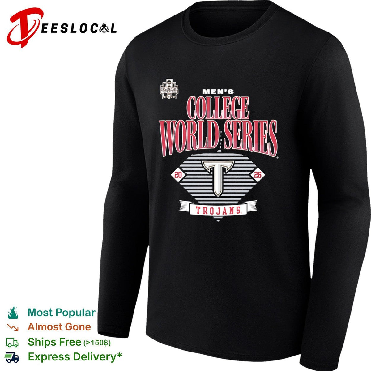 Trojans 2026 Men_s College World Series Omaha NCAA Baseball Championship Team shirt Unisex