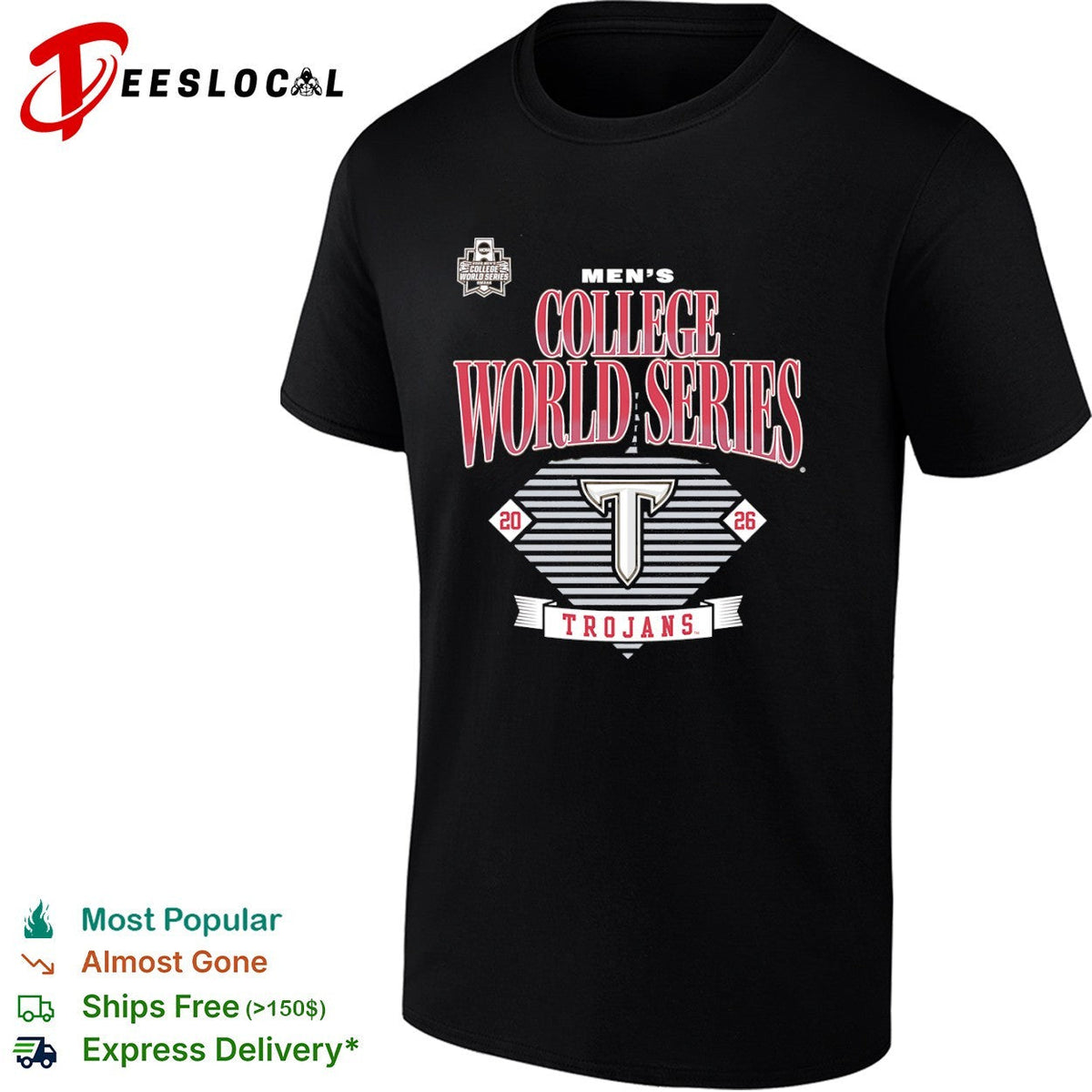 Trojans 2026 Men_s College World Series Omaha NCAA Baseball Championship Team shirt Unisex