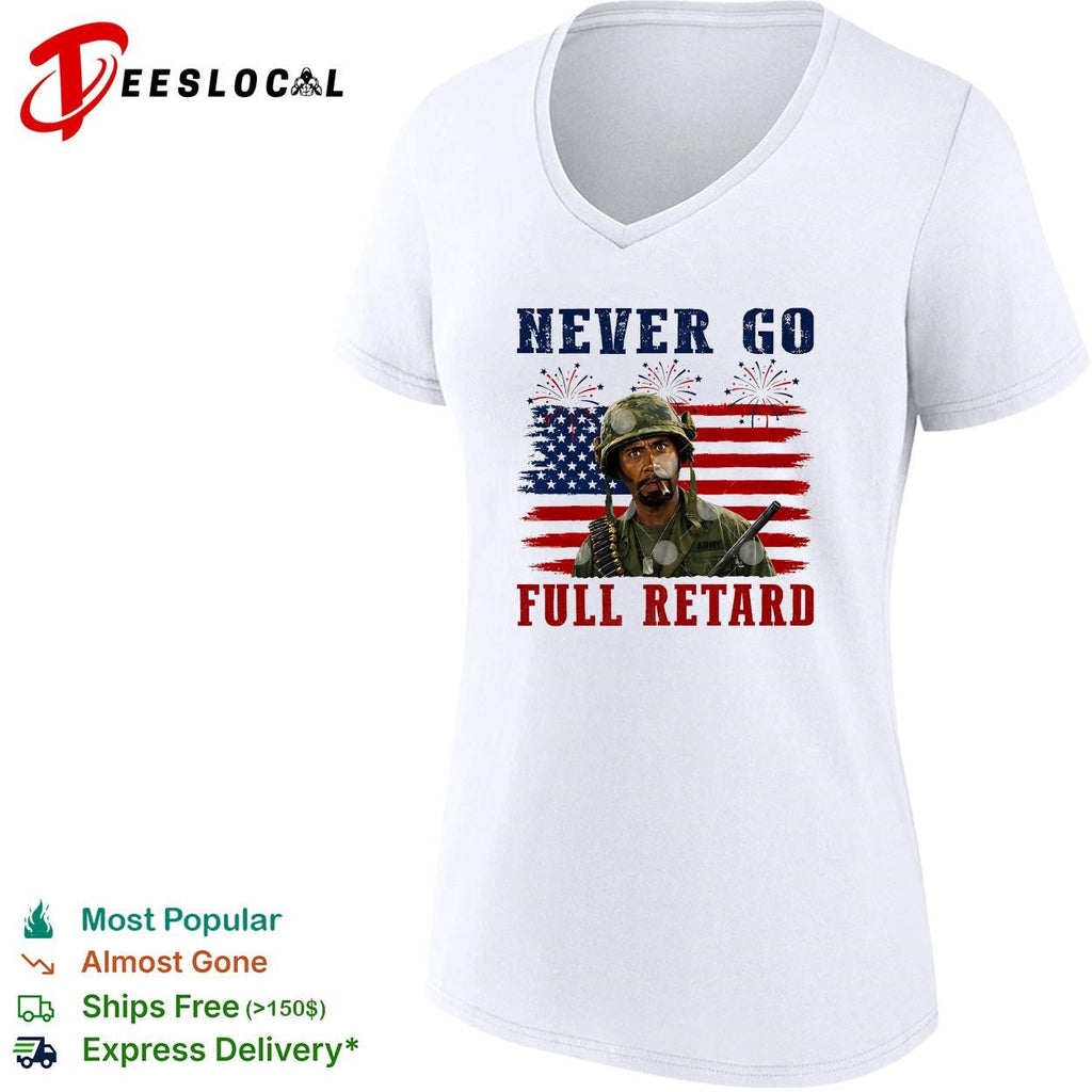 Tropic Thunder soldier Kirk Lazarus USA flag 4th of July fireworks shirt Unisex